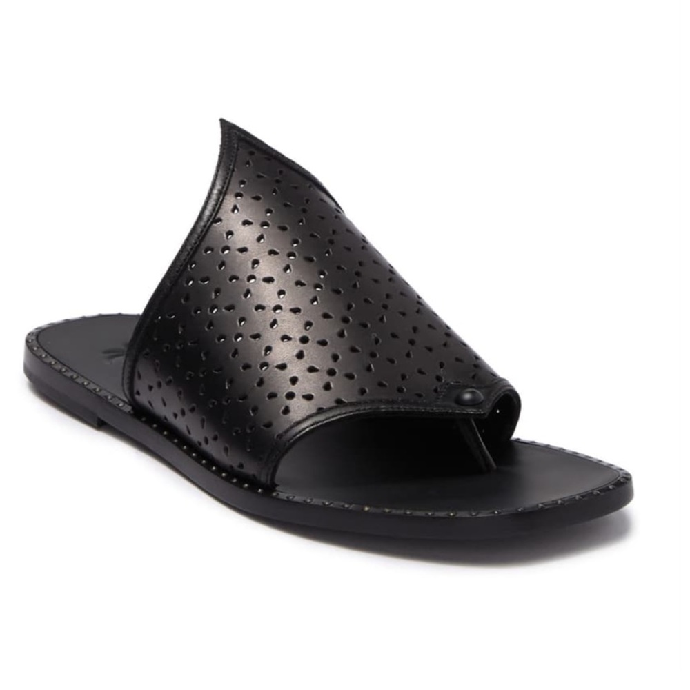 Tomas Maier Black Perforated Sandals